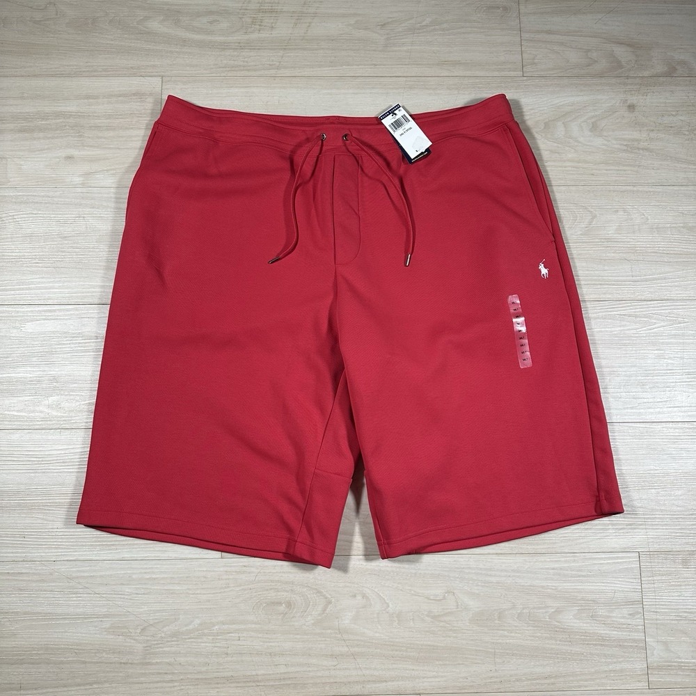 Polo Ralph Lauren Double-Knit Fleece Shorts Men's Size 3XLT (3XL Tall) Red NWT